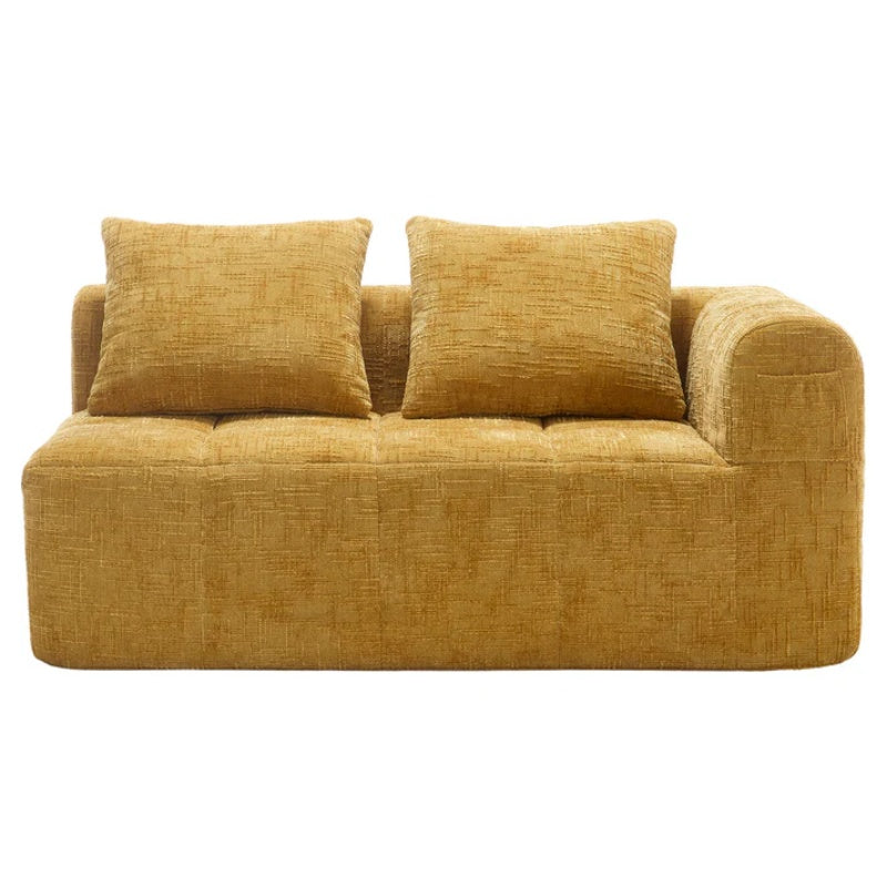 UNITED WE WIN Chenille Loveseat Sofa,Minimalist Modular Couches Sleeper for Living Room Bedroom Apartment Lounge-海智集-Default-