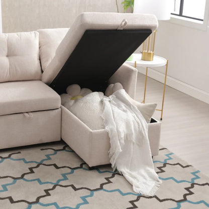 UNITED WE WIN-Furniture, modular L-shaped sofa, modular long sofa with reversible chaise lounge, Sofa bed, Sleeper sofa, modular sofa combination with storage seats.-海智集-Default-