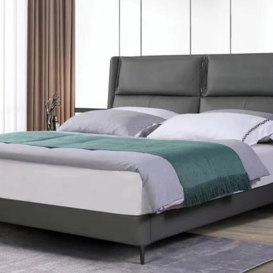 Luo LAN Series Genuine Leather Bed 2315# (Single bed without bedside table)-海智集-