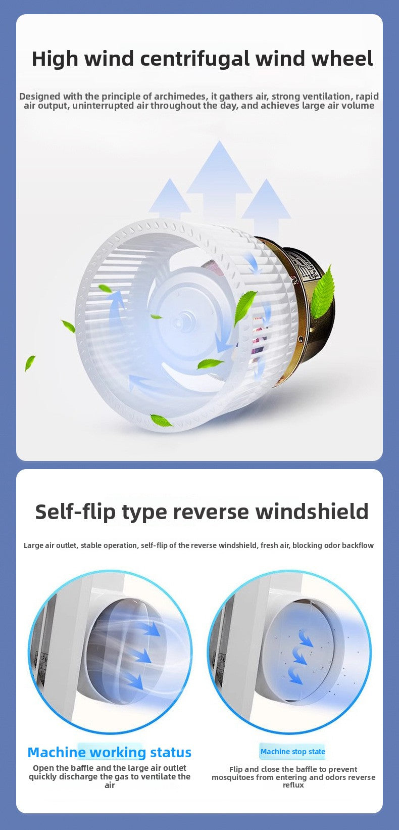 Exhaust Fan Kitchen Household Extractor Fan Powerful Quiet Bathroom Integrated Ceiling Duct Ventilation Fan-海智集-