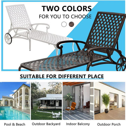 Aluminium Cast lounge chair 1pcs brown-海智集-Default-