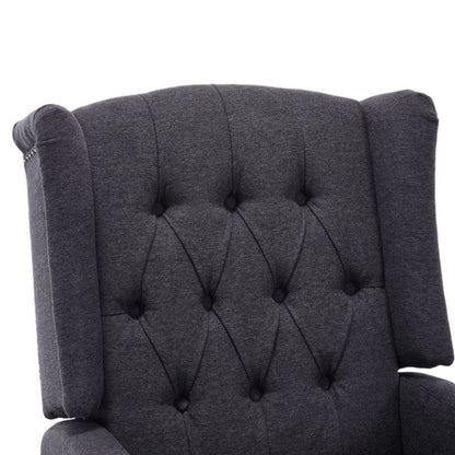 COOLMORE Rocking Recliner Chair,360 Degree Swivel Nursery Rocking Chair,Glider Chair,Modern Small Rocking Swivel Recliner Chair for Bedroom,Living Room Chair Home Theater Seat (Dark Gray)-海智集-Default-