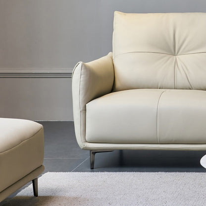The genuine leather sofa in the hotel is light luxury and easy to clean-海智集-