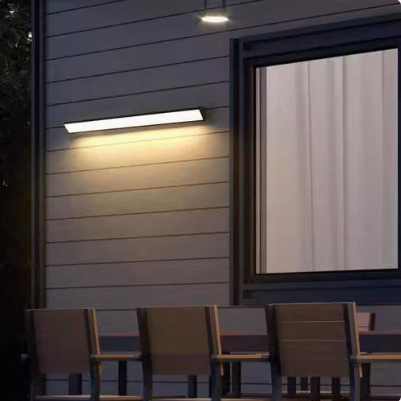 Long strip wall lamps, outdoor waterproof, modern minimalist villa courtyard, hotel exterior wall corridor led long strip wall lamps-海智集-