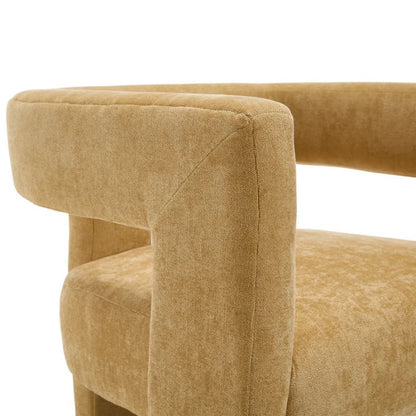Campcraft Contemporary Designed Fabric Upholstered Accent/Dining Chair /Barrel Side Chairs Kitchen Armchair for Living Room 2PC/SET-海智集-Default-