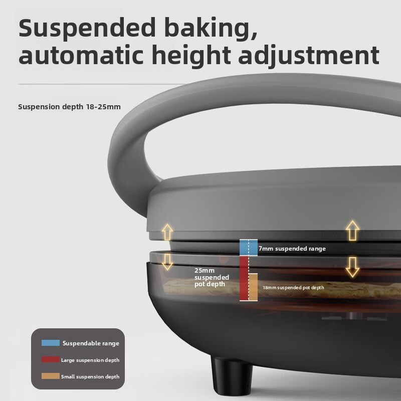 Electric Griddle for Home Use, Double-Sided Heating, Frying and Grilling Machine, Pancake Maker, Sandwich Breakfast Machine, Egg Pancake Maker, Large Diameter Griddle, Electric Frying Pan, Grilling Machine, Pancake Machine [2023 Model] Graphite Gray-海智集-