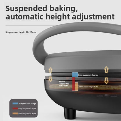 Electric Griddle for Home Use, Double-Sided Heating, Frying and Grilling Machine, Pancake Maker, Sandwich Breakfast Machine, Egg Pancake Maker, Large Diameter Griddle, Electric Frying Pan, Grilling Machine, Pancake Machine [2023 Model] Graphite Gray-海智集-