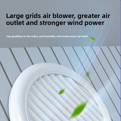 Manufacturer Custom Processing Round Ventilation Fan Bathroom Kitchen Exhaust Double Layer Louver Ceiling Mount-Kitchen & Bathroom-海智集-Round 60mm white model-