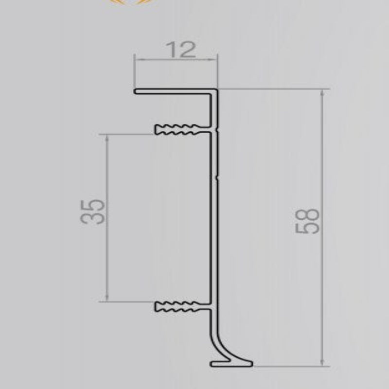 60 aluminum black skirting board: Not easy to deform-海智集-