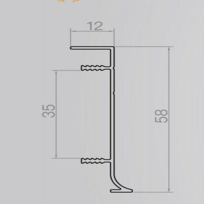 60 aluminum black skirting board: Not easy to deform-海智集-