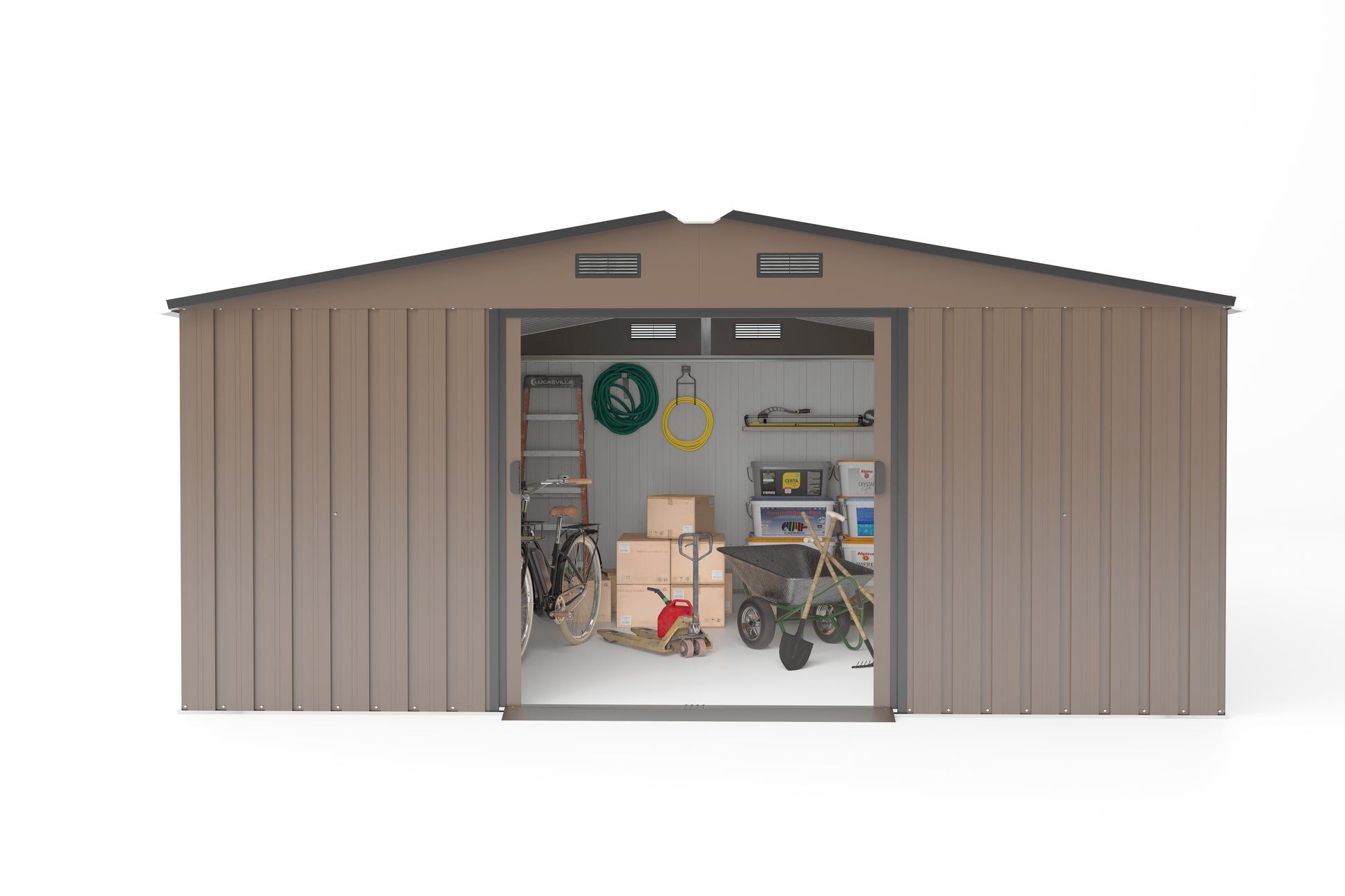 Campcraft 0.25mm color steel plate, surface protective film, Two daylight Windows, A practical and thoughtful gift,two colors can be freely selected storage sheds-海智集-Default-