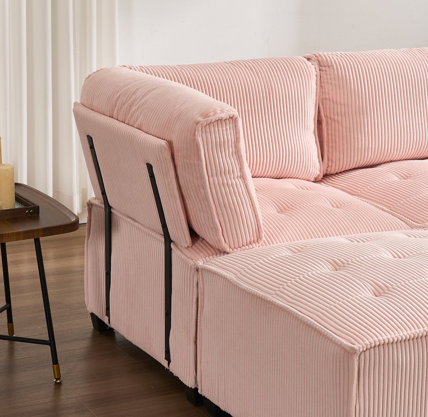 UNITED WE WIN Modular Sectional Sofa U Shaped Modular Couch with Reversible Chaise Modular Sofa Sectional Couch,6- Seat Convertible Sofa,Fit for Living Room-海智集-Default-