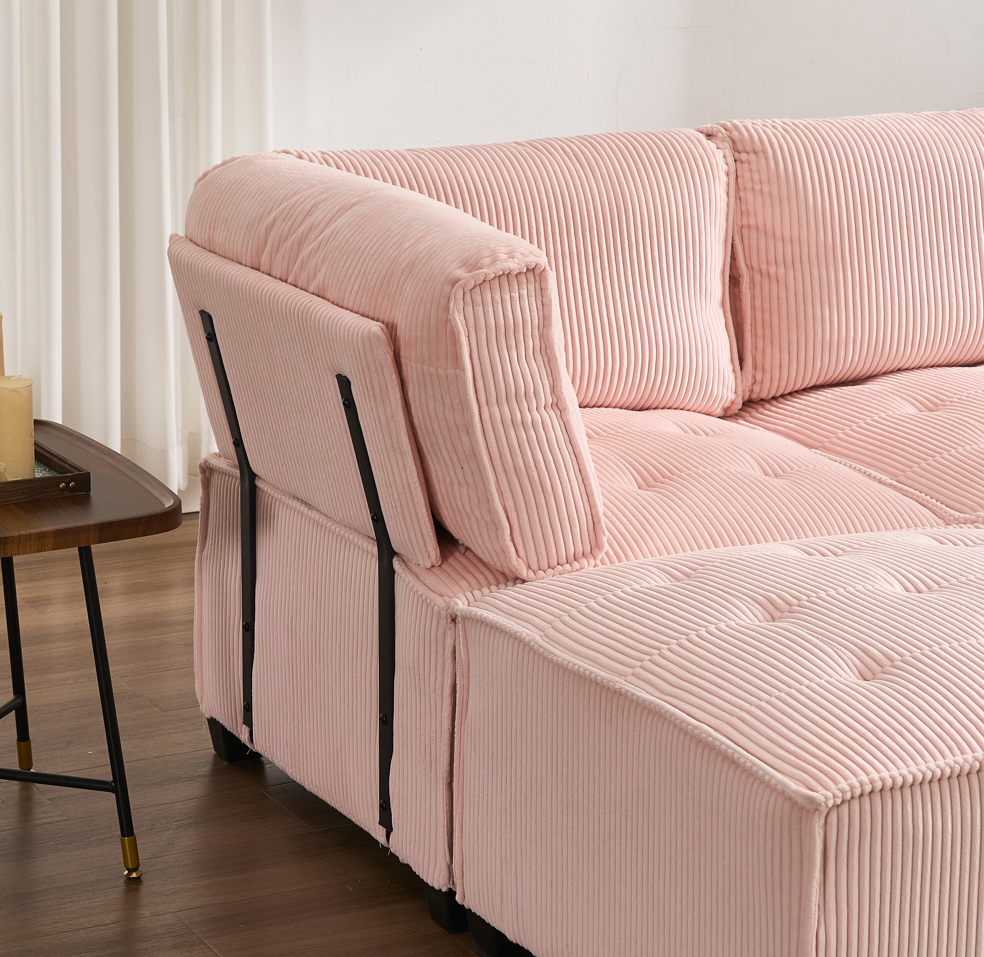 UNITED WE WIN Modular Sectional Sofa U Shaped Modular Couch with Reversible Chaise Modular Sofa Sectional Couch,6- Seat Convertible Sofa,Fit for Living Room-海智集-Default-