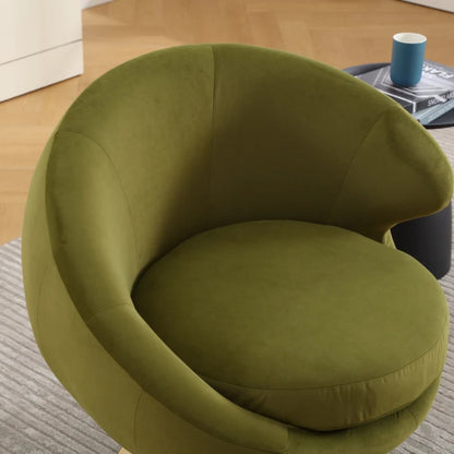 360 Degree Swivel Cuddle Barrel Accent Chairs, Round Armchairs with Wide Upholstered, Fluffy Fabric Chair for Living Room, Bedroom, Office, Waiting Rooms-海智集-Default-