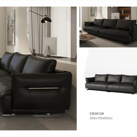 Mediterranean Style Leather Sofa | Resort Villa Leisure Essential-海智集-