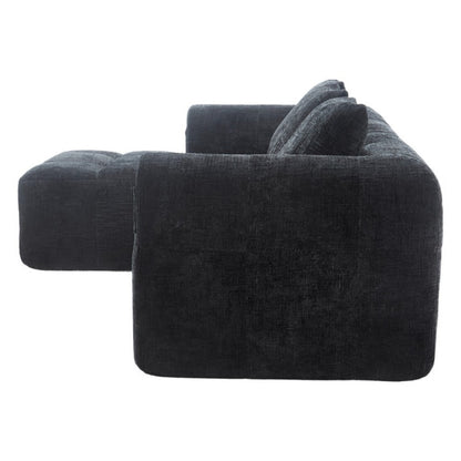 UNITED WE WIN 98.42-inch modular sectional sofa, modern modular L-shaped sofa with chaise longue, equipped with small side pockets and free of compression during installation.-海智集-Default-