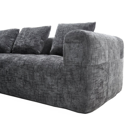 UNITED WE WIN 98.42-inch modular sectional sofa, modern modular L-shaped sofa with chaise longue, equipped with small side pockets and free of compression during installation.-海智集-Default-