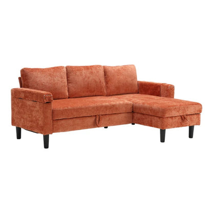UNITED Sectional Sofa Reversible Sectional Sleeper Sectional Sofa with Storage Chaise-海智集-Default-