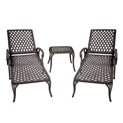 Aluminium Cast lounge chair 1pcs brown-海智集-Default-