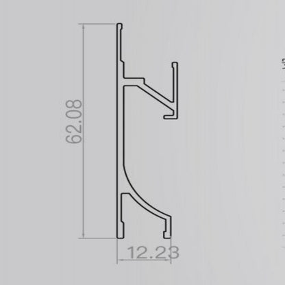 60 aluminum Black luminous skirting board: Not easy to deform and firmly combined-海智集-