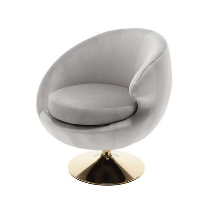 360 Degree Swivel Cuddle Barrel Accent Chairs, Round Armchairs with Wide Upholstered, Fluffy Fabric Chair for Living Room, Bedroom, Office, Waiting Rooms-海智集-Default-