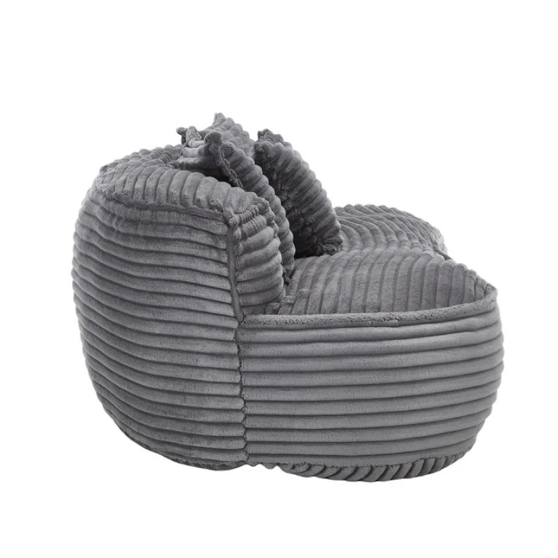 Bean Bag Sofa Lazy Sofa Durable Comfort Lounger High Back Bean Bag Chair Couch for Adults and Kids, Indoor & Outdoor, Dark Gray Corduroy-海智集-Default-