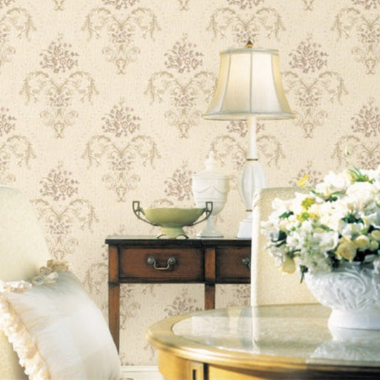 Flower shadows Fluttering Wallpaper: A warm living room decorated with embroidered wall fabric-海智集-