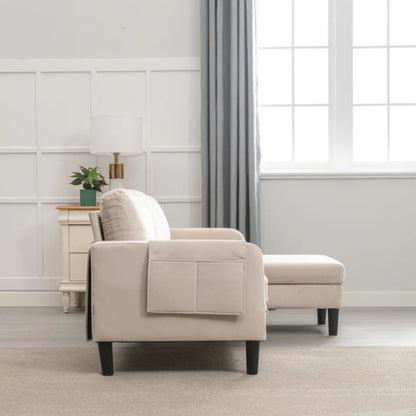 UNITED WE WIN Sectional Sofa Reversible Sectional Sleeper Sectional Sofa with Storage Chaise-海智集-Default-