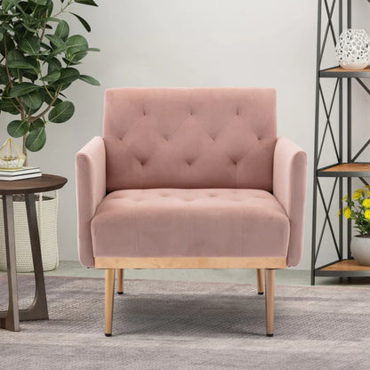 COOLMORE Accent Chair ,leisure single sofa with Rose Golden feet-海智集-Default-