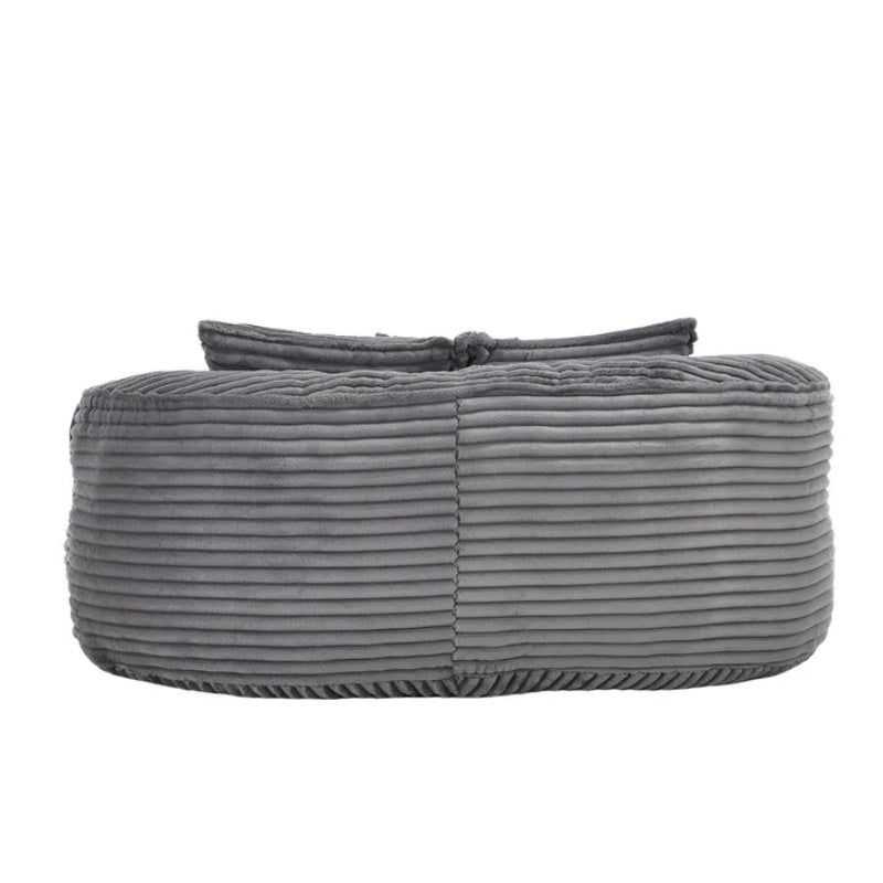 Bean Bag Sofa Lazy Sofa Durable Comfort Lounger High Back Bean Bag Chair Couch for Adults and Kids, Indoor & Outdoor, Dark Gray Corduroy-海智集-Default-