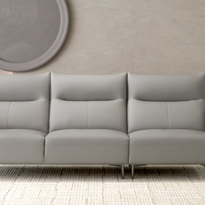 The Italian soft modern leather living room sofa is luxurious and comfortable-海智集-