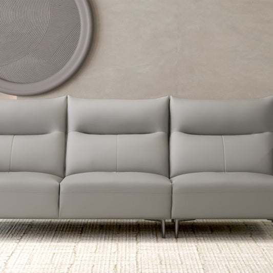 The Italian soft modern leather living room sofa is luxurious and comfortable-海智集-