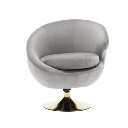 360 Degree Swivel Cuddle Barrel Accent Chairs, Round Armchairs with Wide Upholstered, Fluffy Fabric Chair for Living Room, Bedroom, Office, Waiting Rooms-海智集-Default-