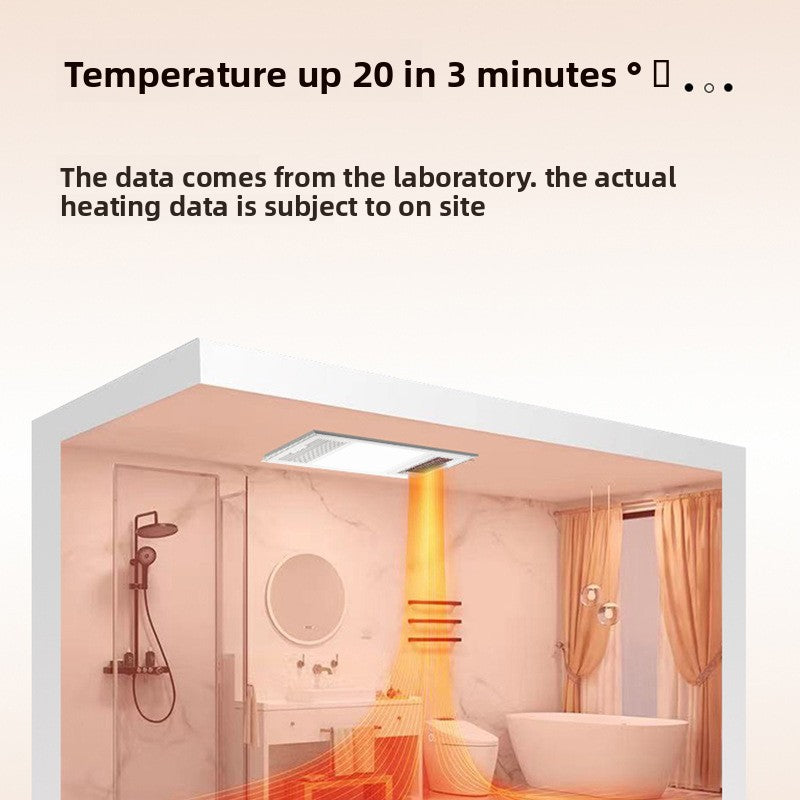 Factory Custom Ultra-Thin Bathroom Heater with Integrated Ceiling Fan and Lighting for Bathroom Heating-Kitchen & Bathroom-海智集-Key Switches-300X600-