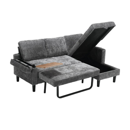 UNITED Sectional Sofa Reversible Sectional Sleeper Sectional Sofa with Storage Chaise-海智集-Default-