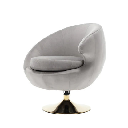 360 Degree Swivel Cuddle Barrel Accent Chairs, Round Armchairs with Wide Upholstered, Fluffy Fabric Chair for Living Room, Bedroom, Office, Waiting Rooms-海智集-Default-