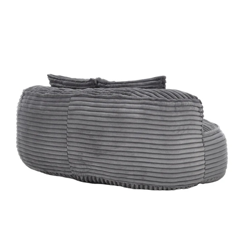 Bean Bag Sofa Lazy Sofa Durable Comfort Lounger High Back Bean Bag Chair Couch for Adults and Kids, Indoor & Outdoor, Dark Gray Corduroy-海智集-Default-