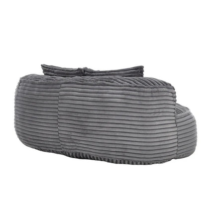 Bean Bag Sofa Lazy Sofa Durable Comfort Lounger High Back Bean Bag Chair Couch for Adults and Kids, Indoor & Outdoor, Dark Gray Corduroy-海智集-Default-