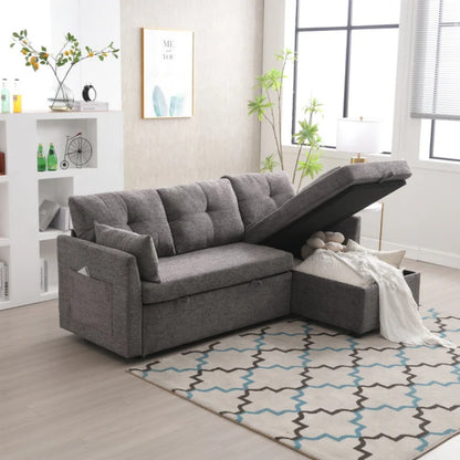 UNITED WE WIN-Furniture, modular L-shaped sofa, modular long sofa with reversible chaise lounge, Sofa bed, Sleeper sofa, modular sofa combination with storage seats.-海智集-Default-