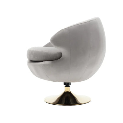 360 Degree Swivel Cuddle Barrel Accent Chairs, Round Armchairs with Wide Upholstered, Fluffy Fabric Chair for Living Room, Bedroom, Office, Waiting Rooms-海智集-Default-