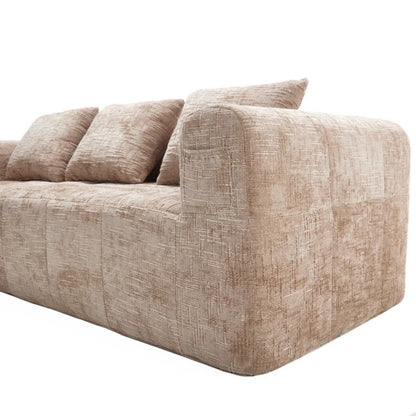 UNITED WE WIN 98.42-inch modular sectional sofa, modern modular L-shaped sofa with chaise longue, equipped with small side pockets and free of compression during installation.-海智集-Default-