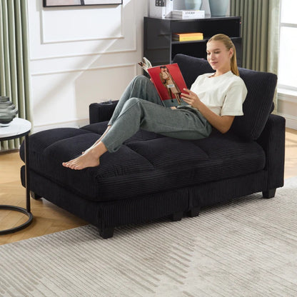 UNITED WE WIN Sleeper Sofa Couch Bed,Oversized Chaise Lounge Chair Cozy Cloud Couch-海智集-Default-