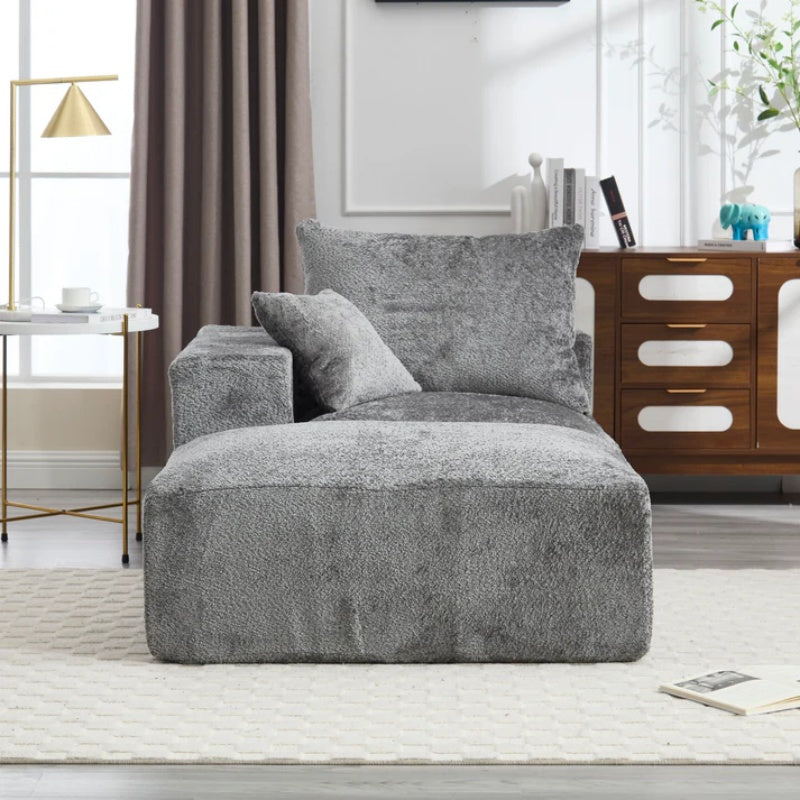 UNITED WE WIN Memory Foam 2-Seater Couch, No Installation & Easy to Transport, Deep Seat Modern Sofa with Chenille Fabric, Couch for Living Room, Bedroom, Apartment, Home Office-海智集-Default-