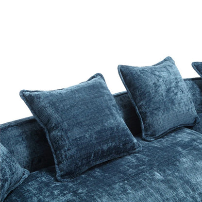 Modular Sectional Sofa, U-Shaped Couch with Sofa for five & Pillows, Modern Minimalist chenille Fabric Large Comfy Cloud Sofas, Living Room Furniture Sets-海智集-Default-