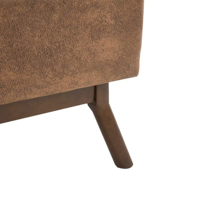 Mid-century modern square coffee table storage bench, assembled, suitable for living room, entryway and family room, used as a coffee table, stirrups, shoe bench-海智集-Default-