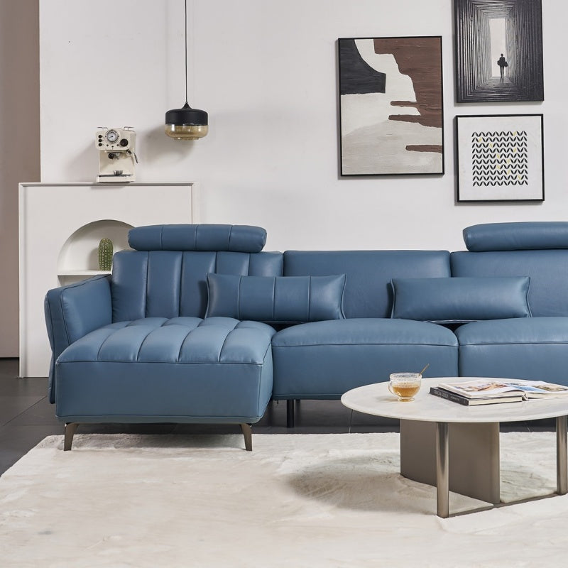Scratch-Resistant Pull-Up Leather Sofa-海智集-