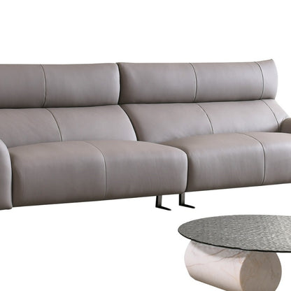 The living room sofa is a luxurious and comfortable Italian soft modern leather sofa-海智集-