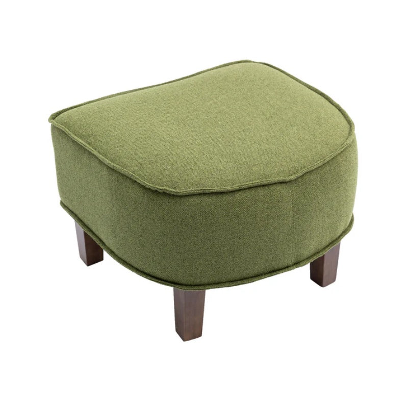 COOLMORE Accent Chair with Ottoman, Mid Century Modern Barrel Chair Upholstered Club Tub Round Arms Chair for Living Room-海智集-Default-
