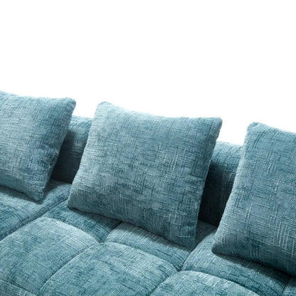 UNITED WE WIN 98.42-inch modular sectional sofa, modern modular L-shaped sofa with chaise longue, equipped with small side pockets and free of compression during installation.-海智集-Default-