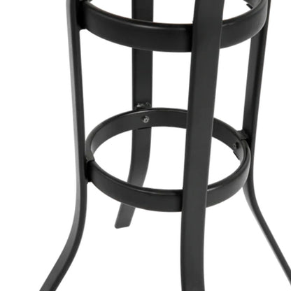 3 Pieces Outdoor Bar Stools Set,Rattan Bar Chairs,with glass table top, Wicker Bar Stools for Backyard, Garden, Pool, Balcony and Deck, Brown-海智集-Default-